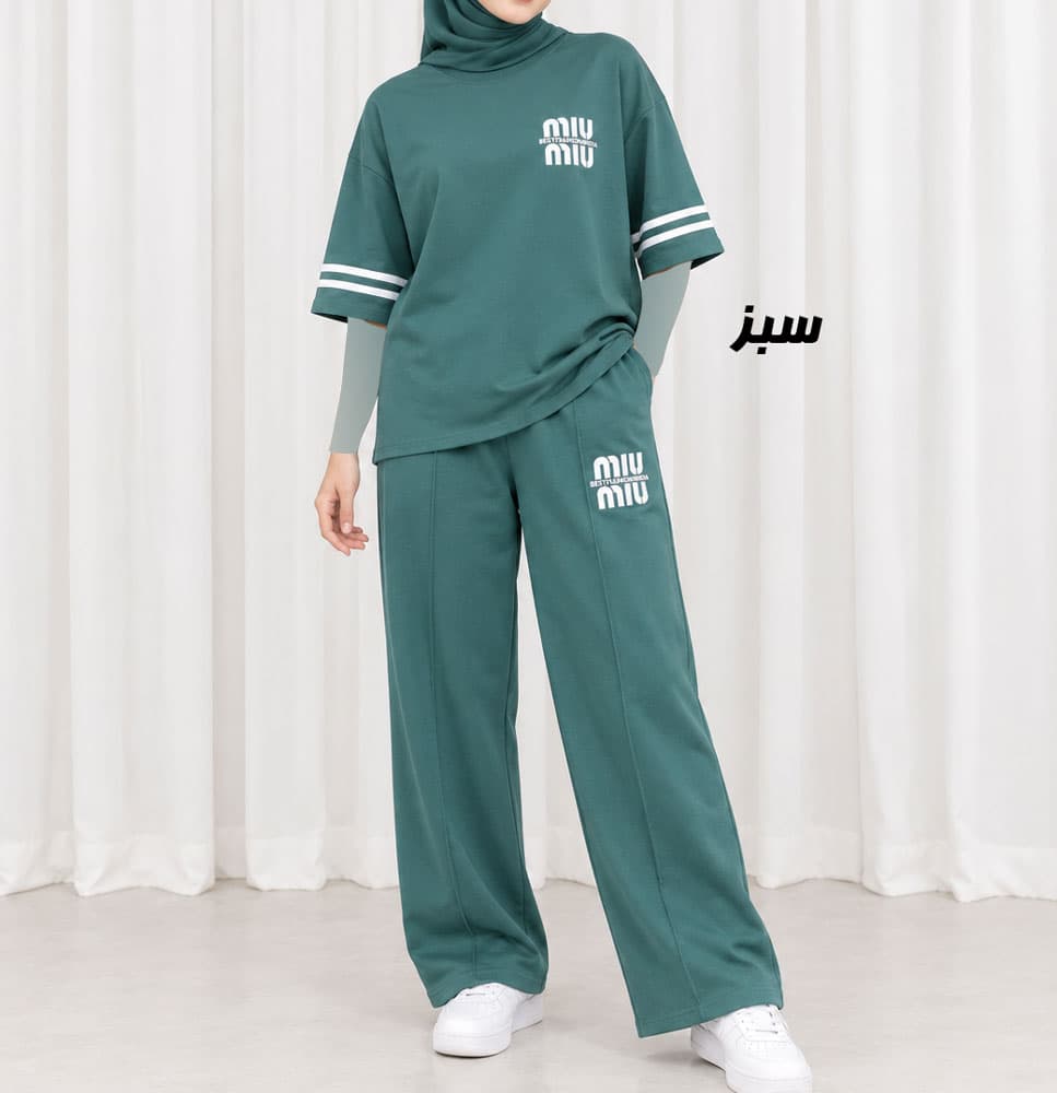 ست بلوز شلوار آستین سه ریع Miu اسپان کد 2226 — تصویر ۱۱