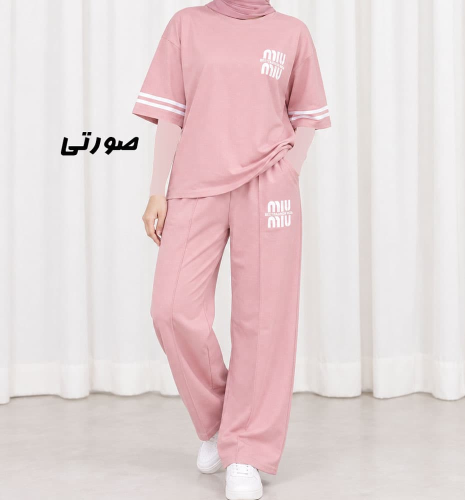 ست بلوز شلوار آستین سه ریع Miu اسپان کد 2226 — تصویر ۲