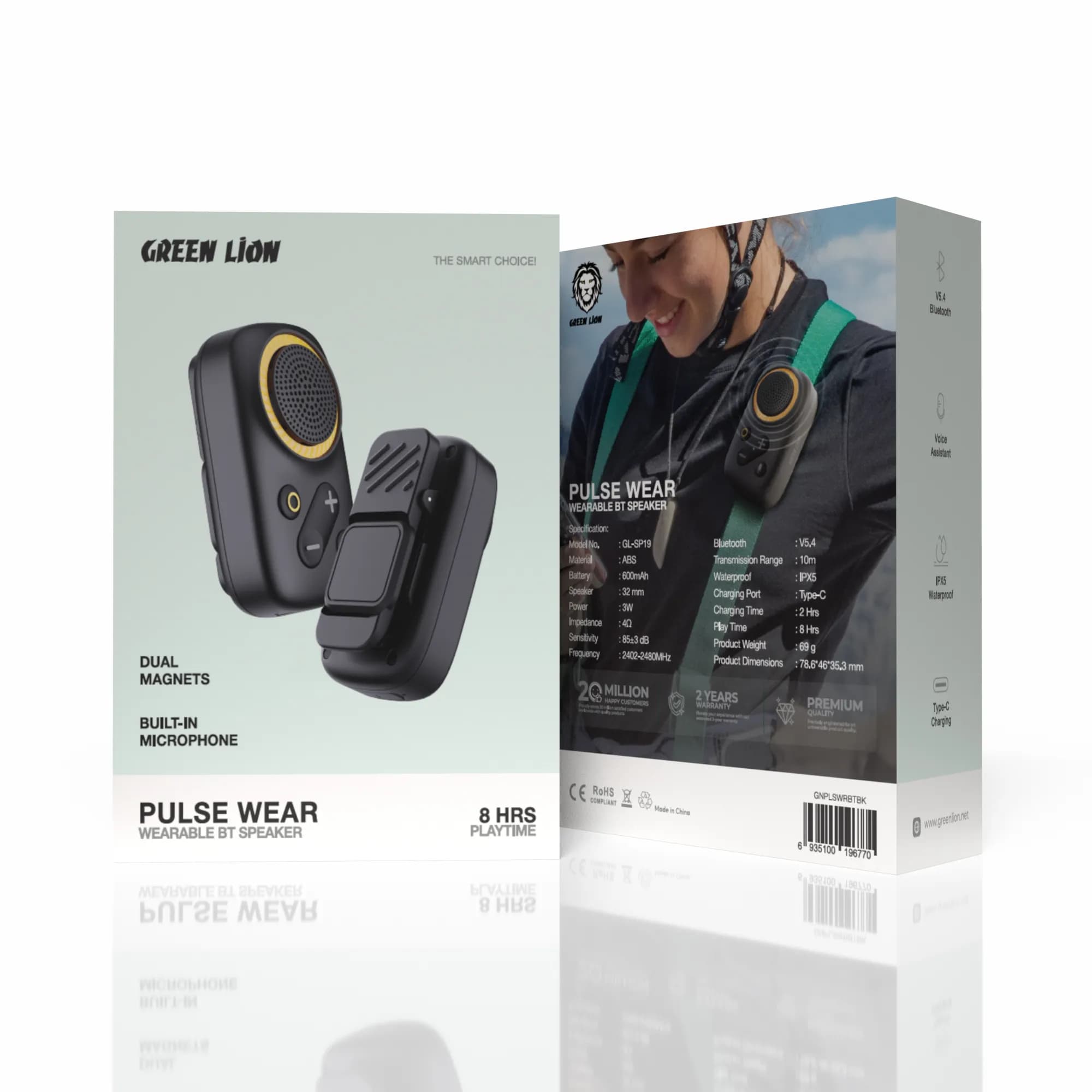 اسپیکر پوشیدنی پالس ور گرین لاین PULSE WEAR WEARABLE BT SPEAKER — تصویر ۱۲