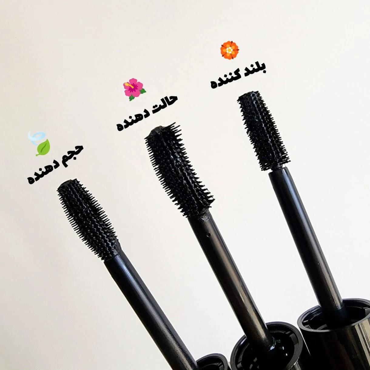 ریمل چشمی ژله ای سه فرچه ضد آب میکاپ (اورجینال) Makeup — تصویر ۲