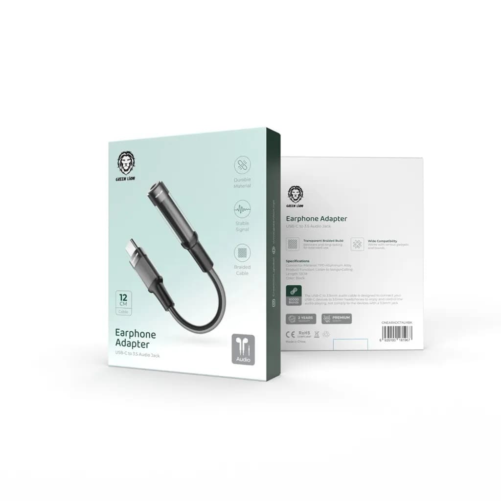 تبدیل USB-C به جک ۳.۵ میلی‌متری Aux گرین لاین