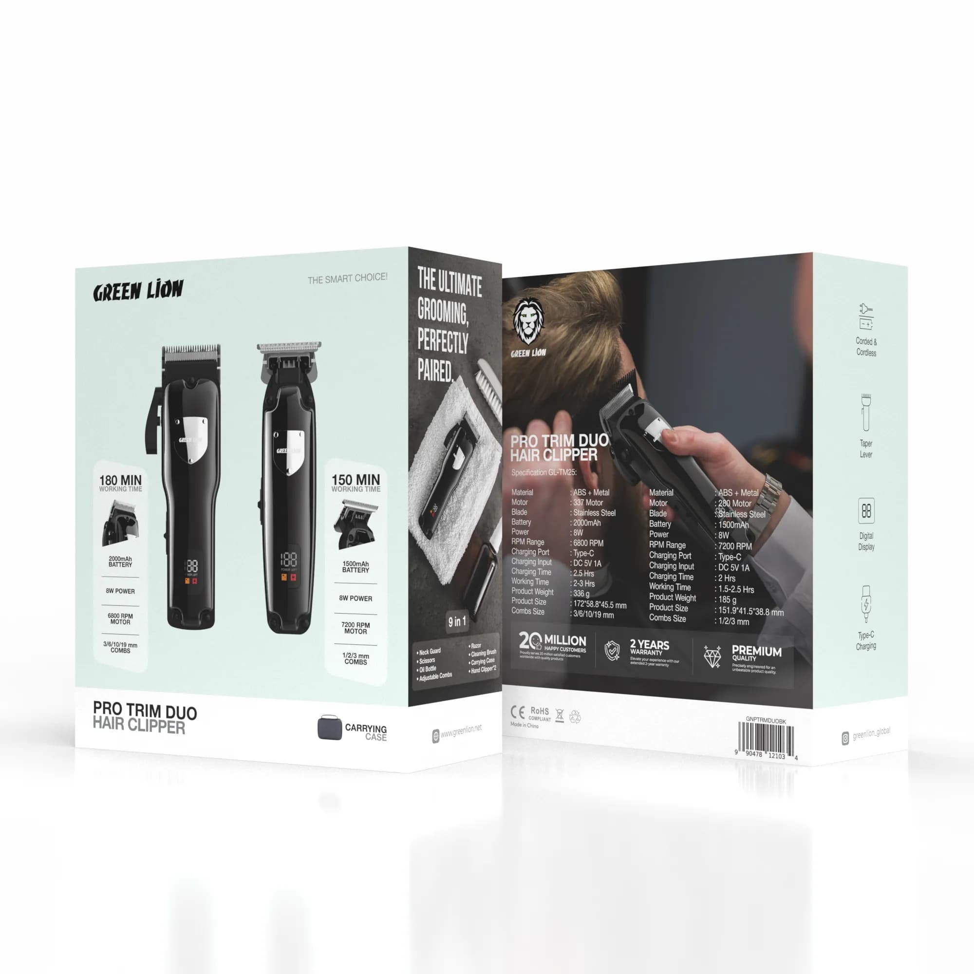 ماشین اصلاح دوگانه پرو تریم گرین لاین PRO TRIM DUO HAIR CLIPPER — تصویر ۱۱