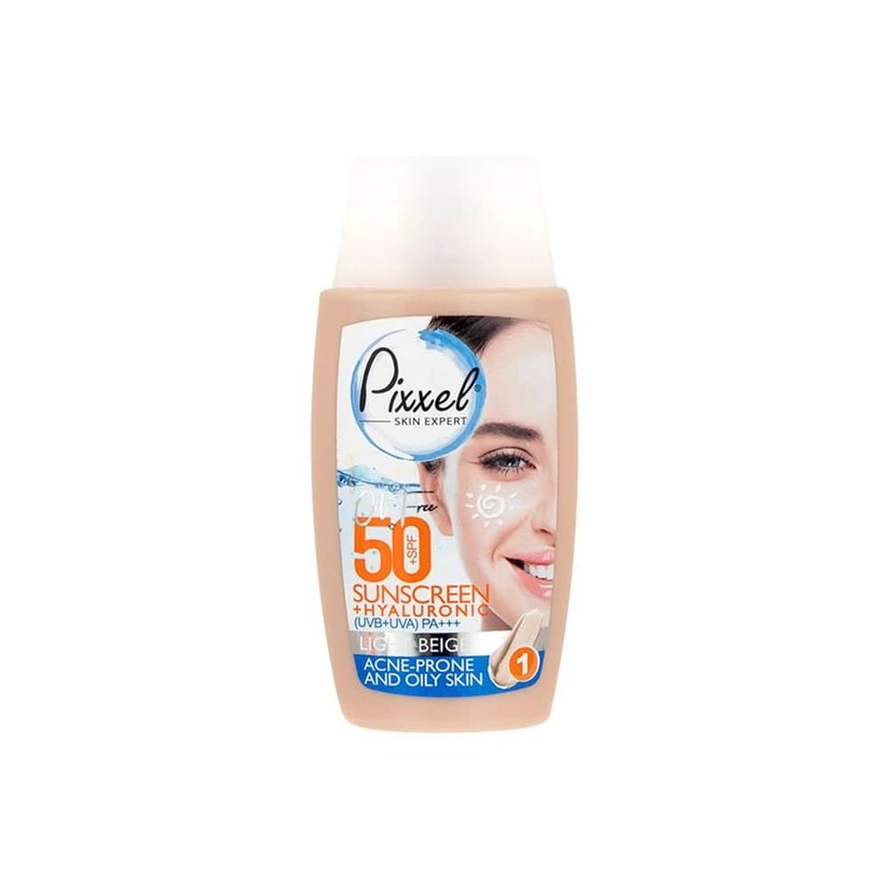 ضدآفتاب رنگی پیکسل SPF50 پوست چرب و مستعد آکنه – بژ روشن | Pixxel Sunscreen Acne-Prone & Oily Light Beige — تصویر ۹