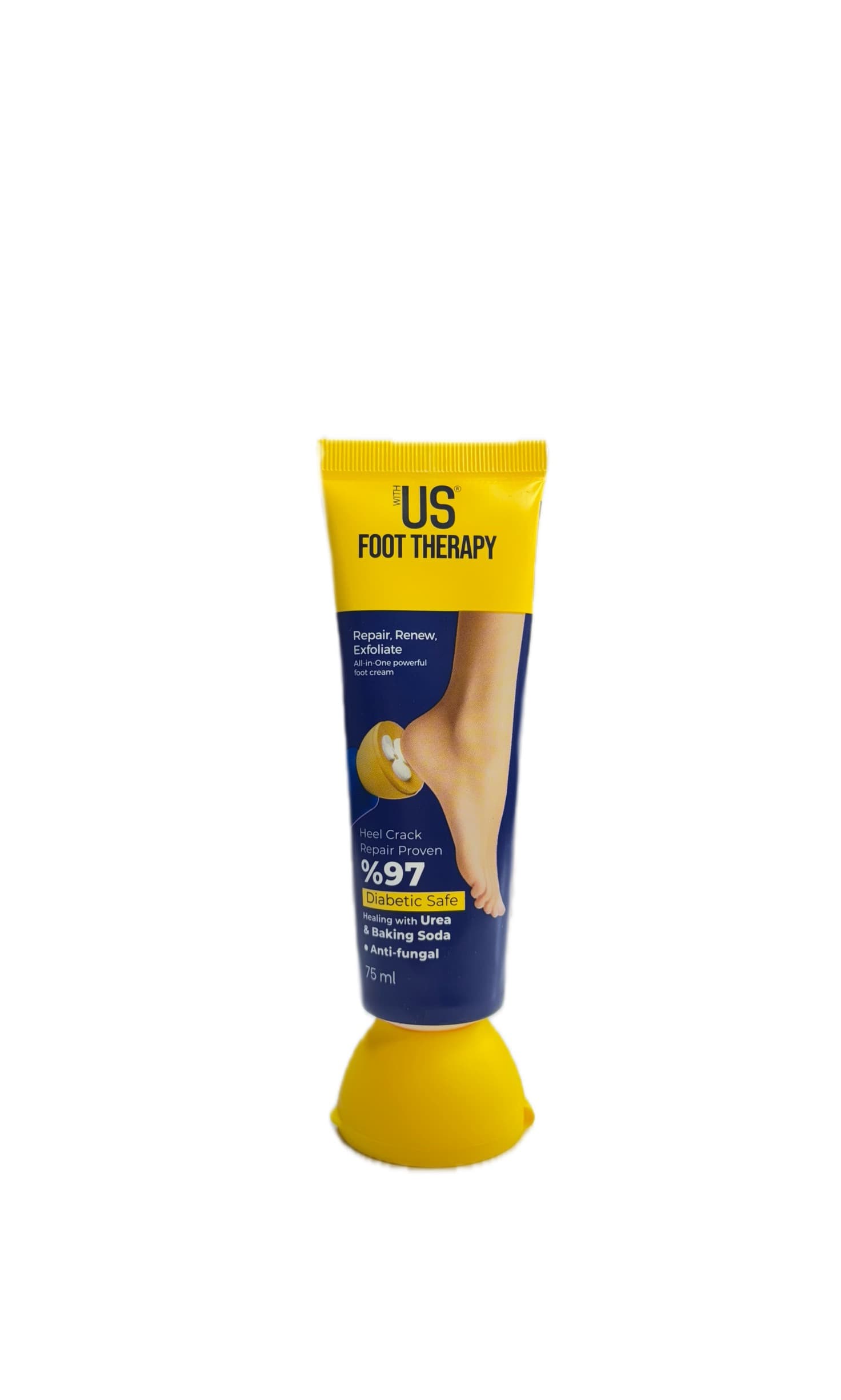 کرم ترک پا ویت آس حجم 75 میل | WHITH US FOOT THERAPY — تصویر ۳