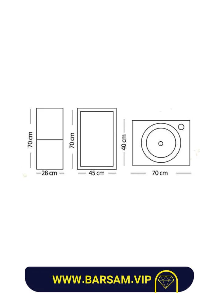 ست کابین روشویی مدل آیهان کد 1033 — تصویر ۲