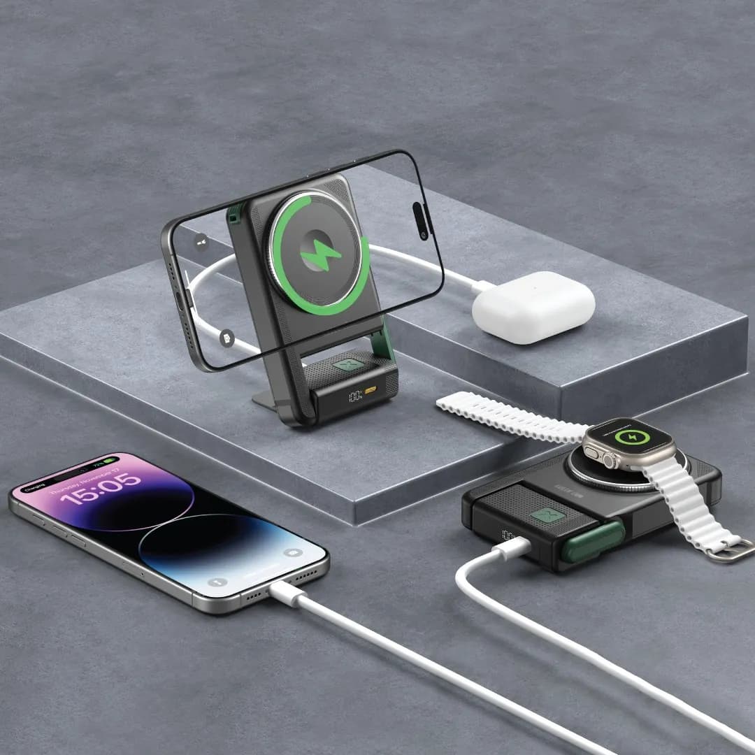 پاوربانک گرین لاین مدل Rotex Magsafe با ظرفیت 10000mAh — تصویر ۳