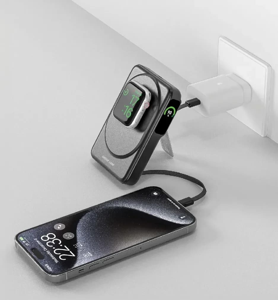 پاور بانک گرین لاین مگ ویژن ۱۰۰۰۰ میلی‌آمپر Mag Vision 10000mAh Powerbank — تصویر ۳