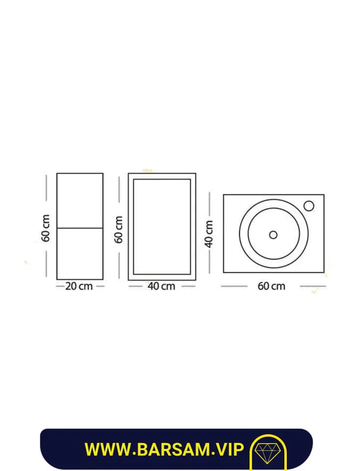 ست کابین روشویی مدل افرا کد 1042 — تصویر ۲