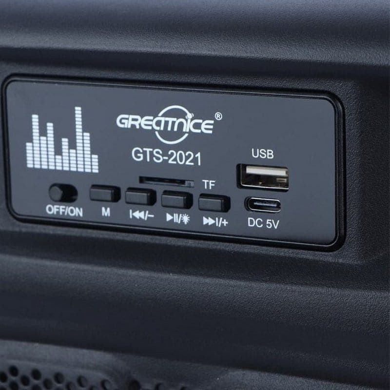 اسپیکر ایستاده GTS-2021 بلوتوثی+میکروفون — تصویر ۹