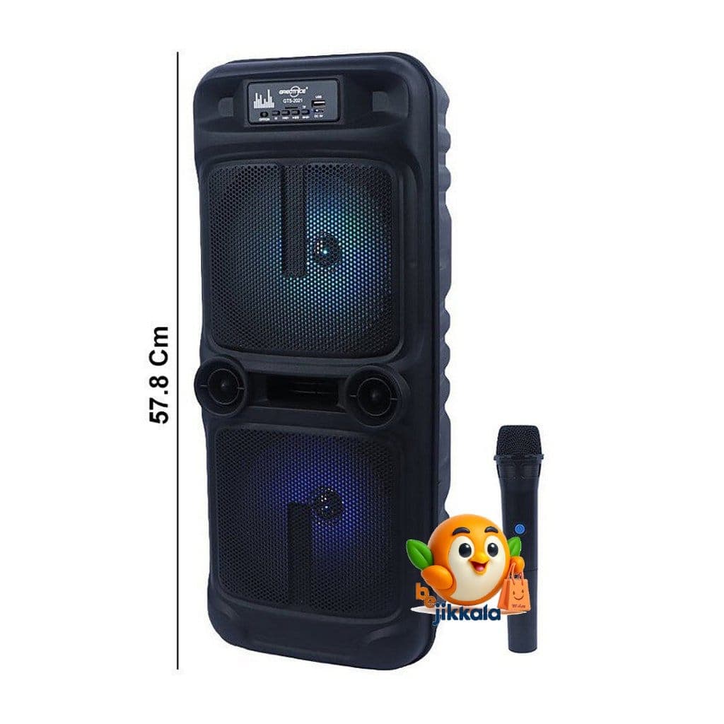 اسپیکر ایستاده GTS-2021 بلوتوثی+میکروفون — تصویر ۸