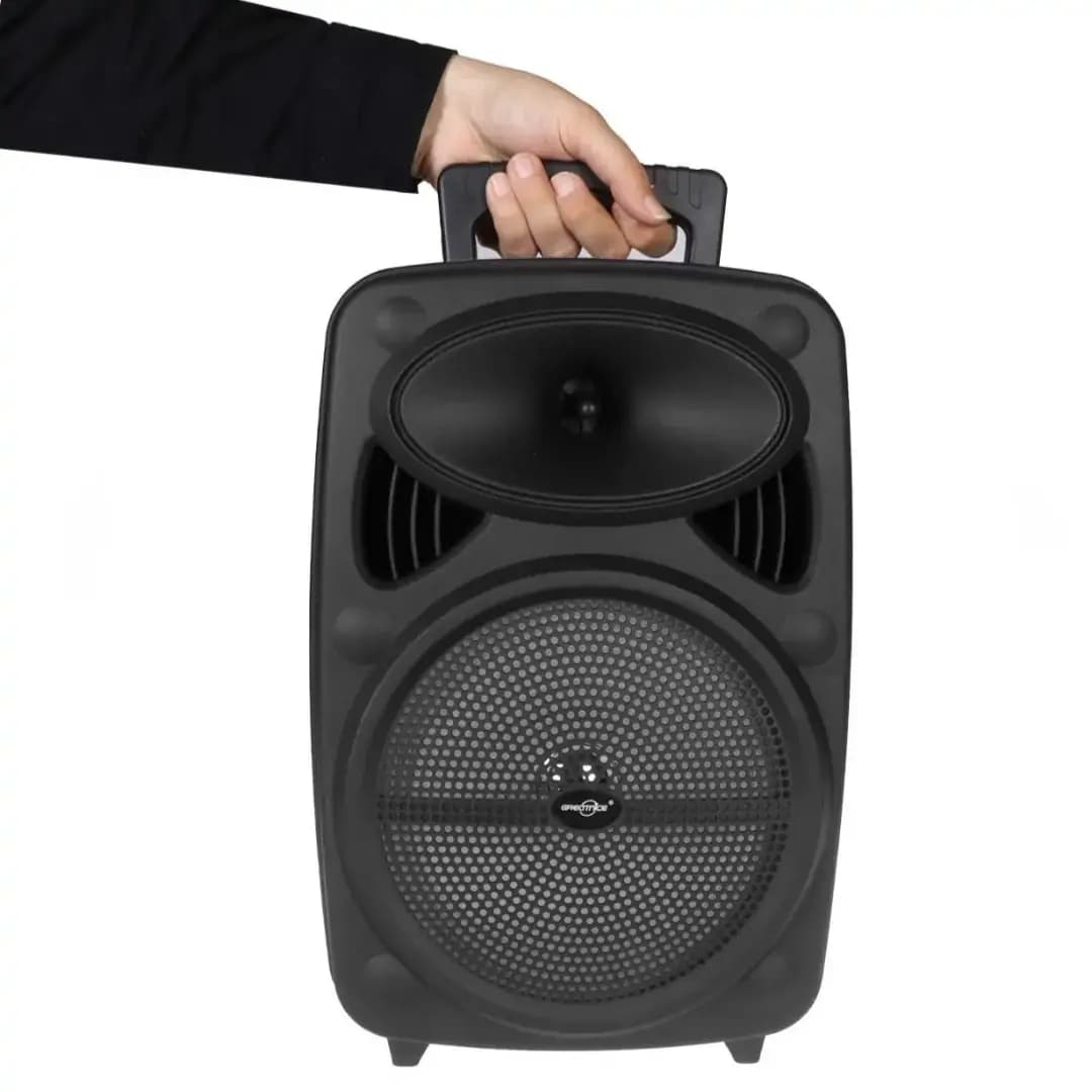 اسپیکر GTS-2386 چمدانی 8 اینچ بلوتوثی با دو عدد میکروفن — تصویر ۱۱