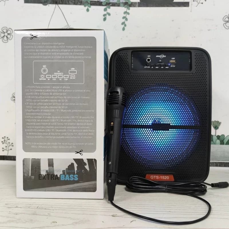 اسپیکر 8 اینچی بلوتوثی قابل حمل GTS-1520 — تصویر ۴