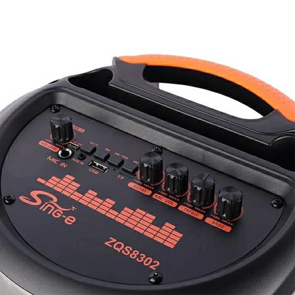 اسپیکر پارتی باکس ZQS8302 با سه ساب ووفر 8 اینچی و توان 60 وات — تصویر ۱۱