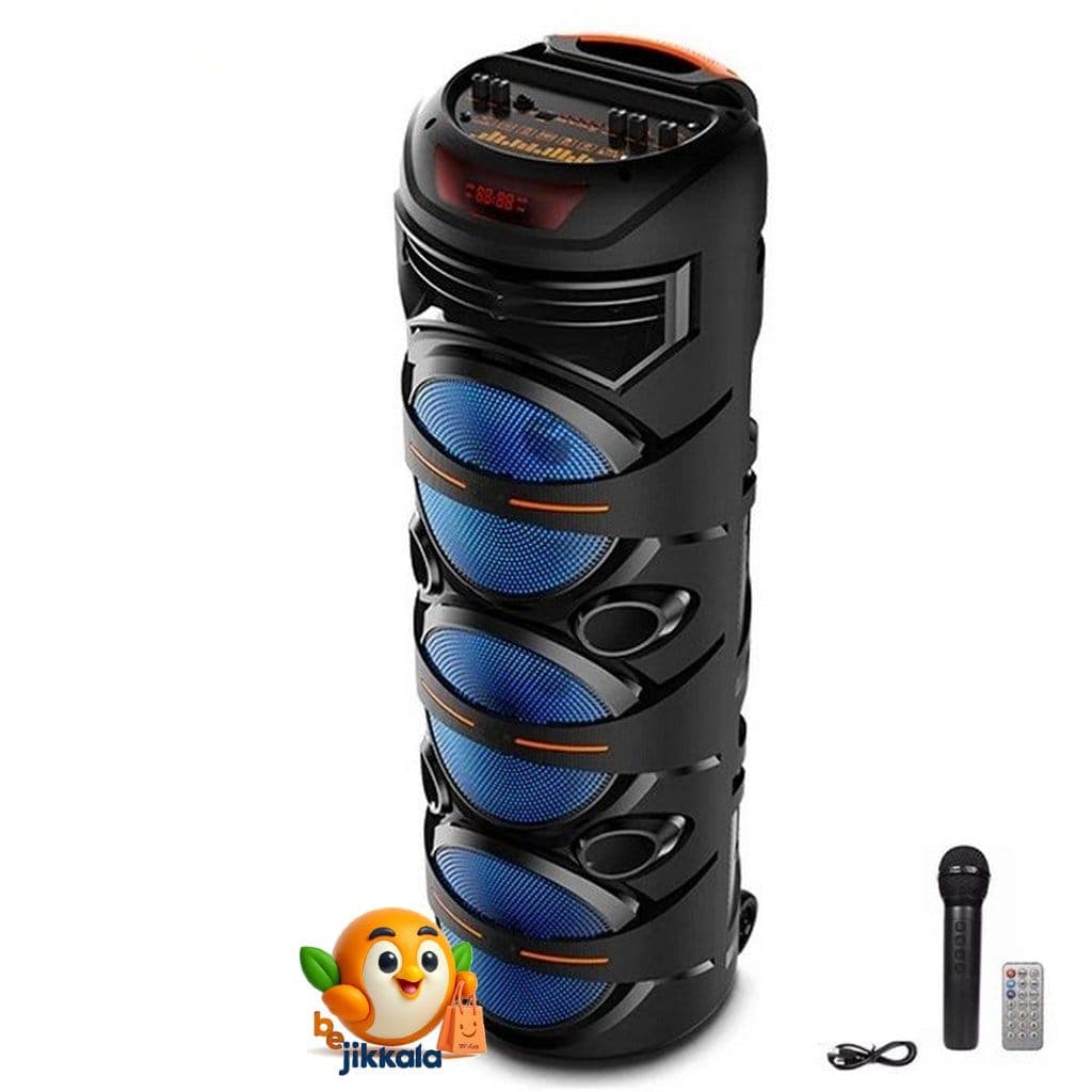 اسپیکر پارتی باکس ZQS8302 با سه ساب ووفر 8 اینچی و توان 60 وات — تصویر ۹