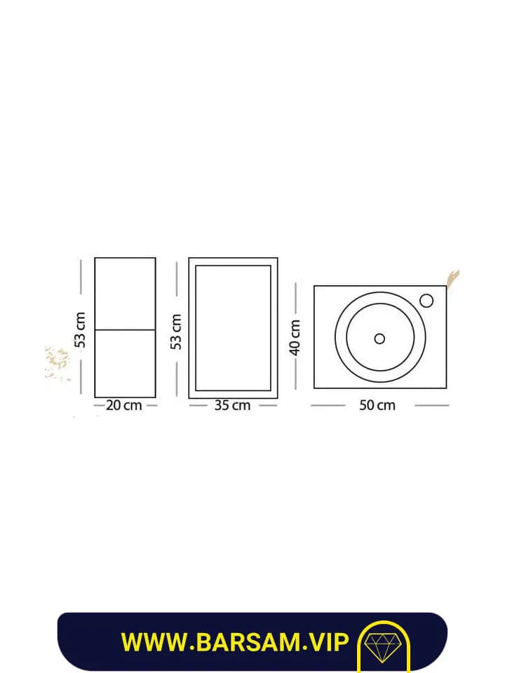 ست کابین روشویی مدل پارمیس کد 1016 — تصویر ۴