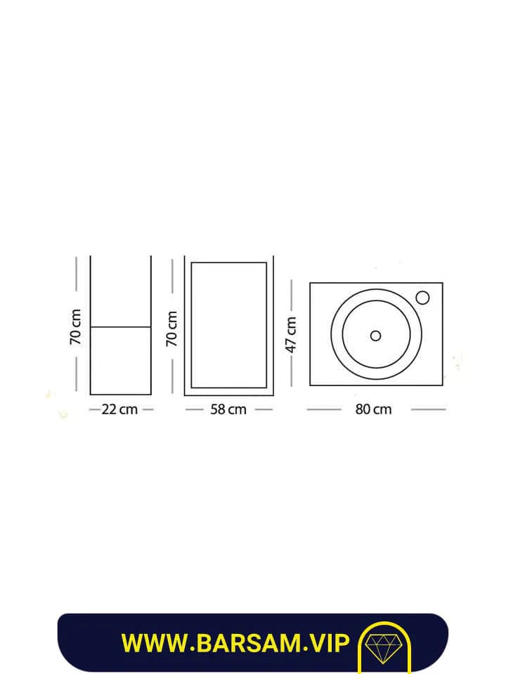 ست کابین روشویی مدل اسکار کد 1013 — تصویر ۴