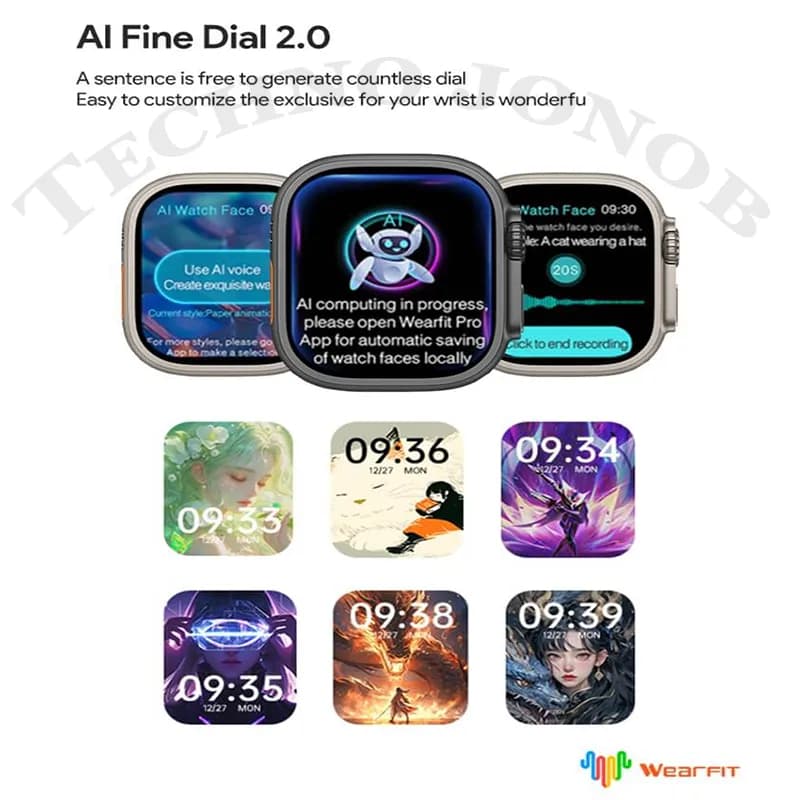 ساعت هوشمند طرح اپل واچ اولترا برند HK مدل HK10 Ultra3 max — تصویر ۸