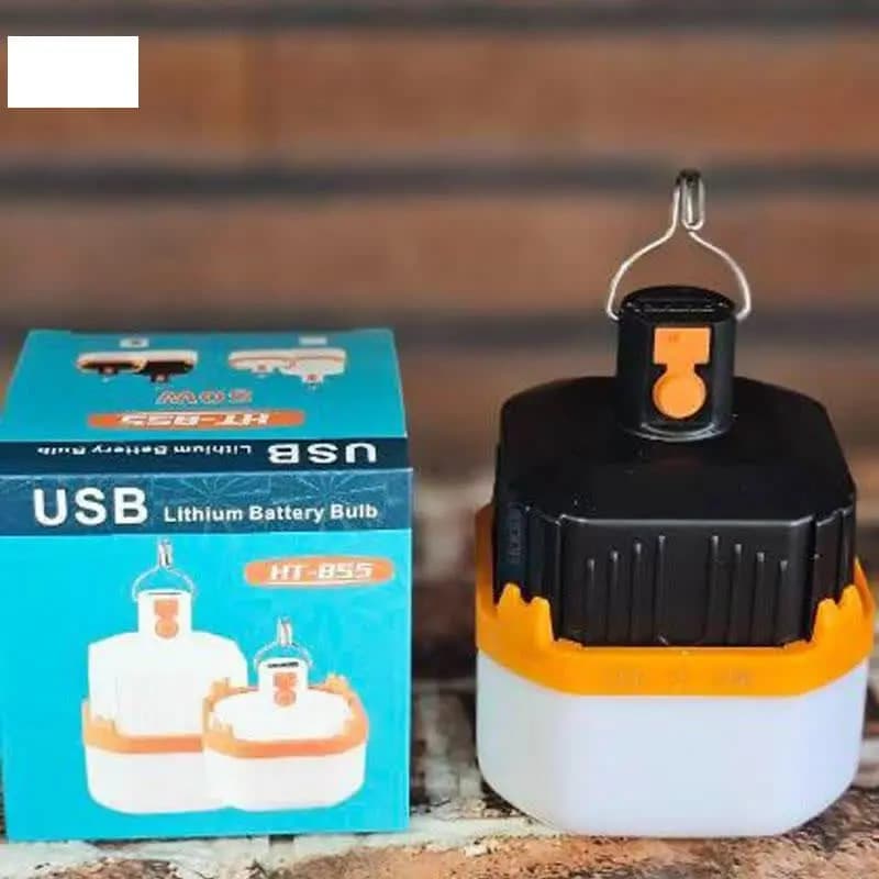 چراغ کمپی مربع HT-855 شارژی با باتری لیتیومی و 3 حالت نوردهی — تصویر ۲