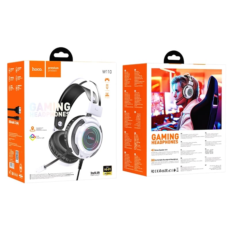 هدفون گیمینگ هوکو مدل W110 — تصویر ۹