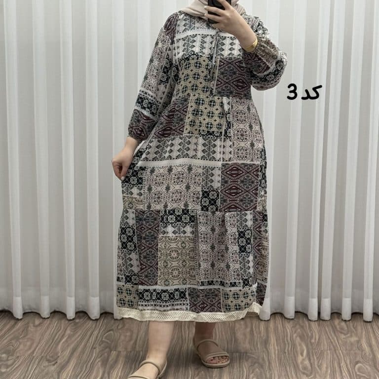 پیراهن ساحلی سوزنی میکس کد P1937 — تصویر ۱۲