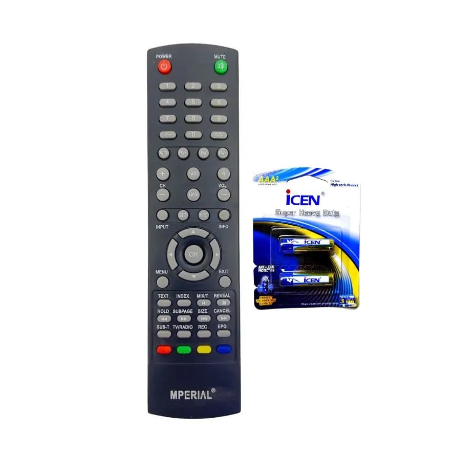 کنترل تلویزیون امپریال EMPERIAL مدل NFC طرح 5019 به همراه باتری
