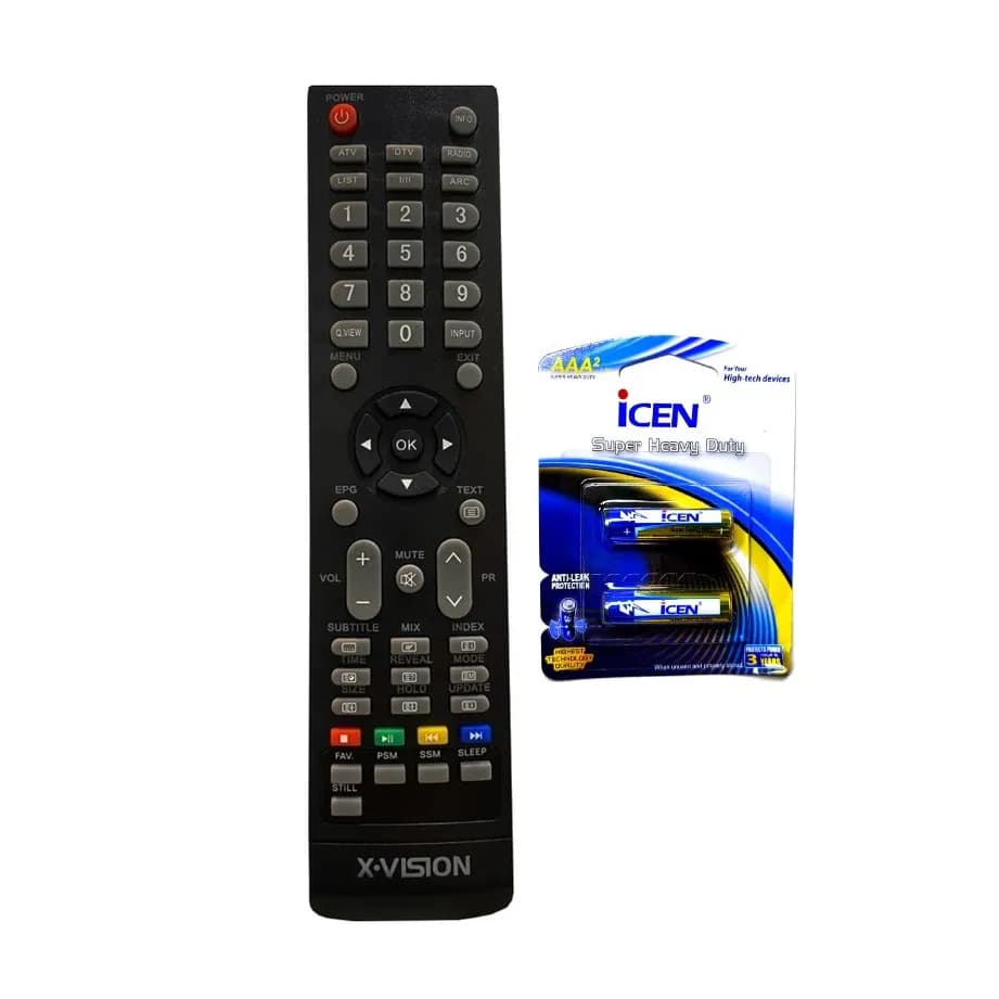کنترل تلویزیون ایکس ویژن X.VISION طرح دریم لند به همراه باتری
