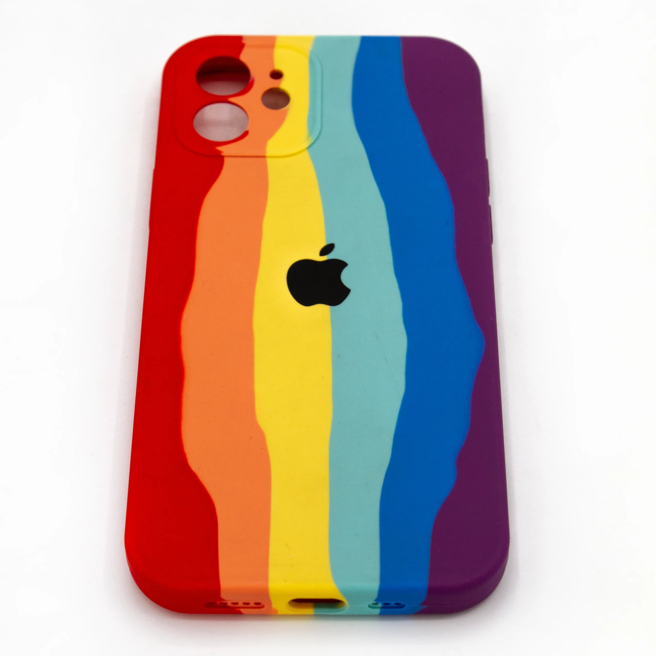 کاور سیلیکونی رنگین کمانی اورجینال آیفون iphone 12