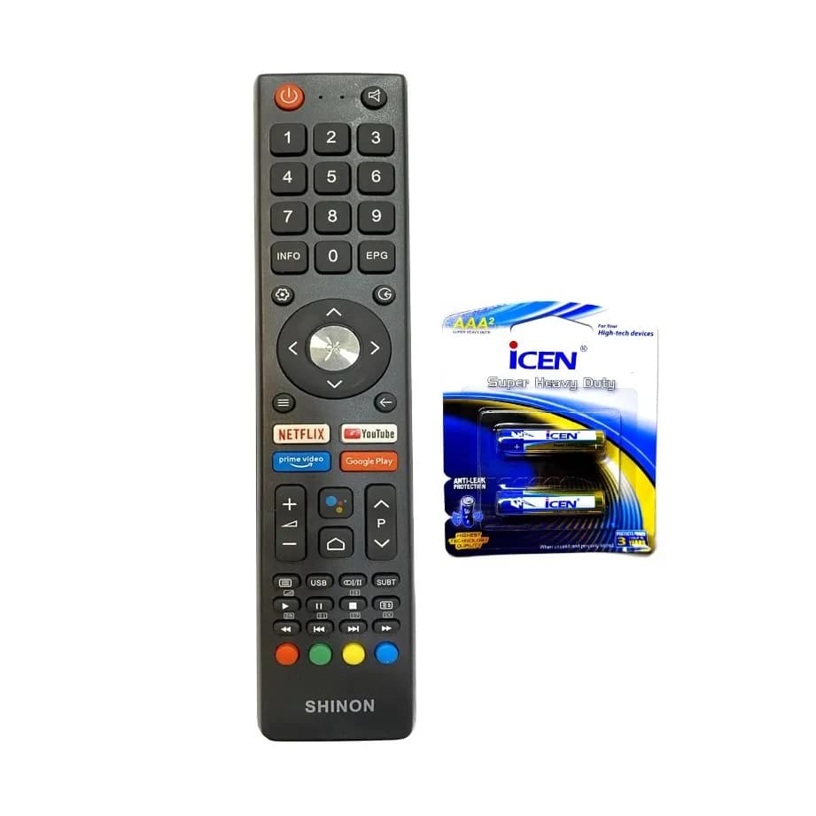 کنترل تلویزیون شینون SHINON مدل 4K به همراه باتری