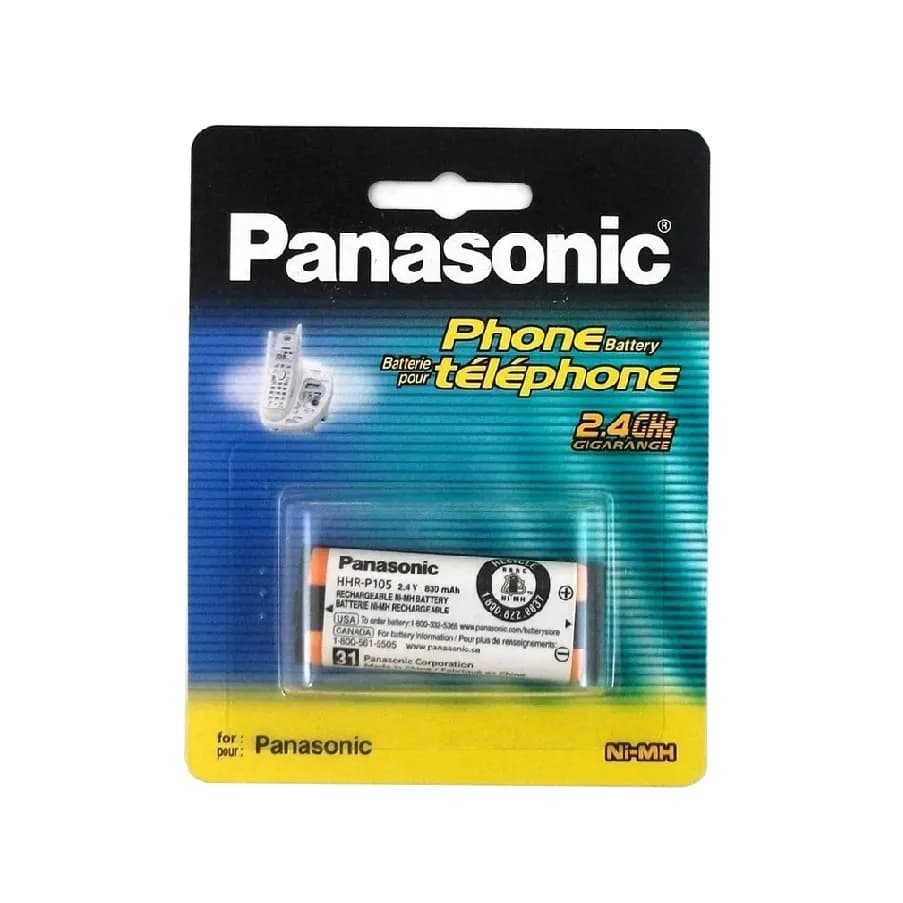 باتری تلفن بی سیم ( قابل شارژ ) HHR-P 105 – 2.4v – 830mAh مارک پاناسونیک Panasonic
