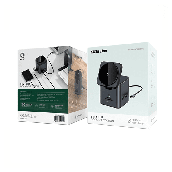 هاب ایستگاه شارژ 9 در 1 گرین Green 9 In 1 Hub Docking Station — تصویر ۵
