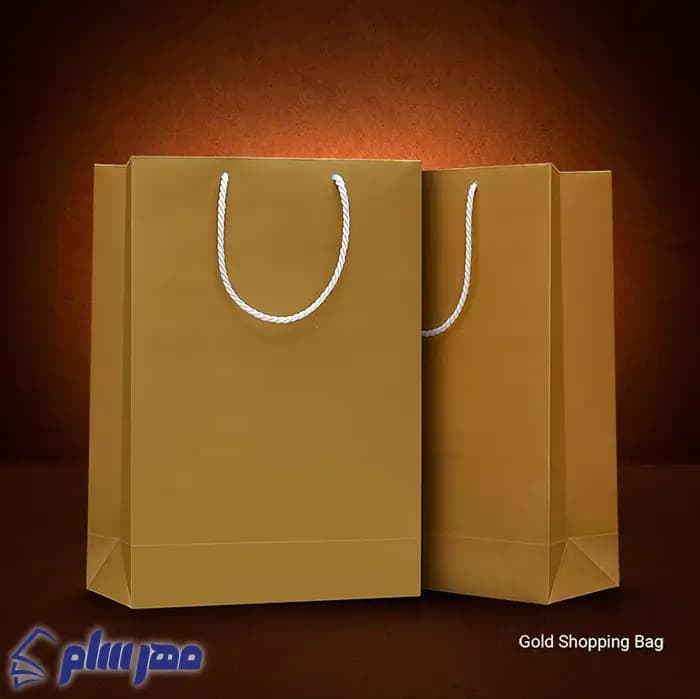 ساک دستی گلاسه طلایی 24*36*10