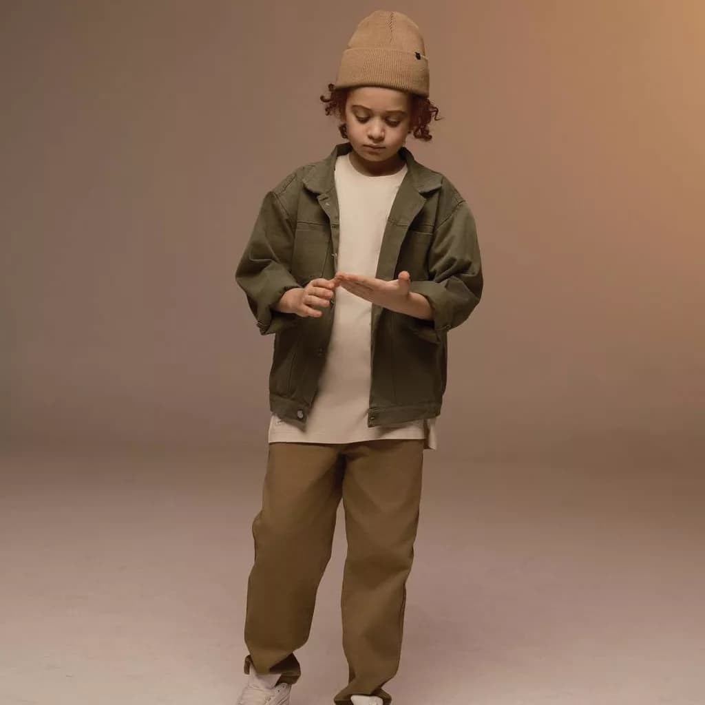 کت کتان سبز آکو — تصویر ۴