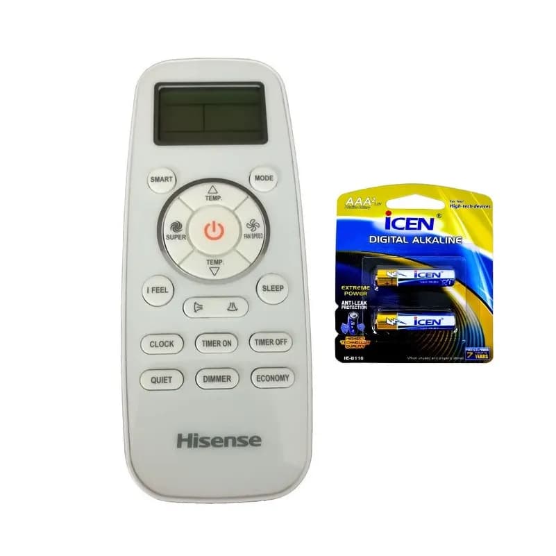 کنترل کولرگازی هایسنس Hisense همه کاره مدل j11 به همراه باتری — تصویر ۲