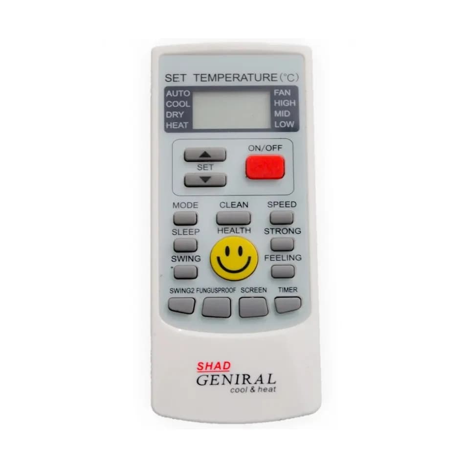کنترل کولرگازی جنرال GENERAL طرح لبخند ( Smile ) مدل YKR-H/209E — تصویر ۲