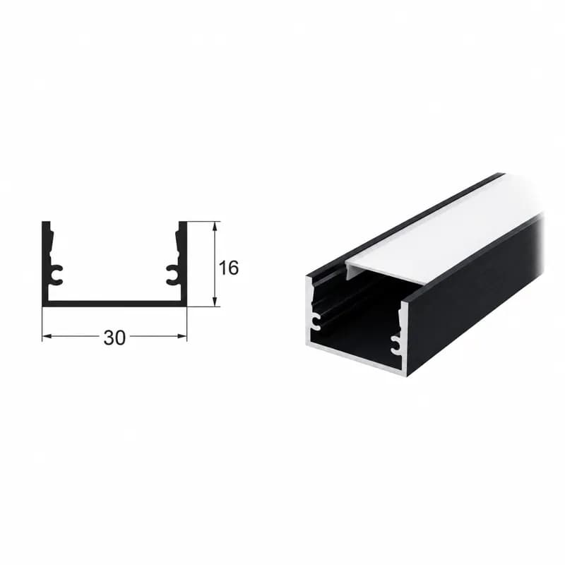 پروفیل لاینر روکار کد6 عرض30mm