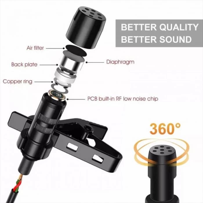 میکروفن یقه ای ایفون لاوالیر مدل GL-120 — تصویر ۷