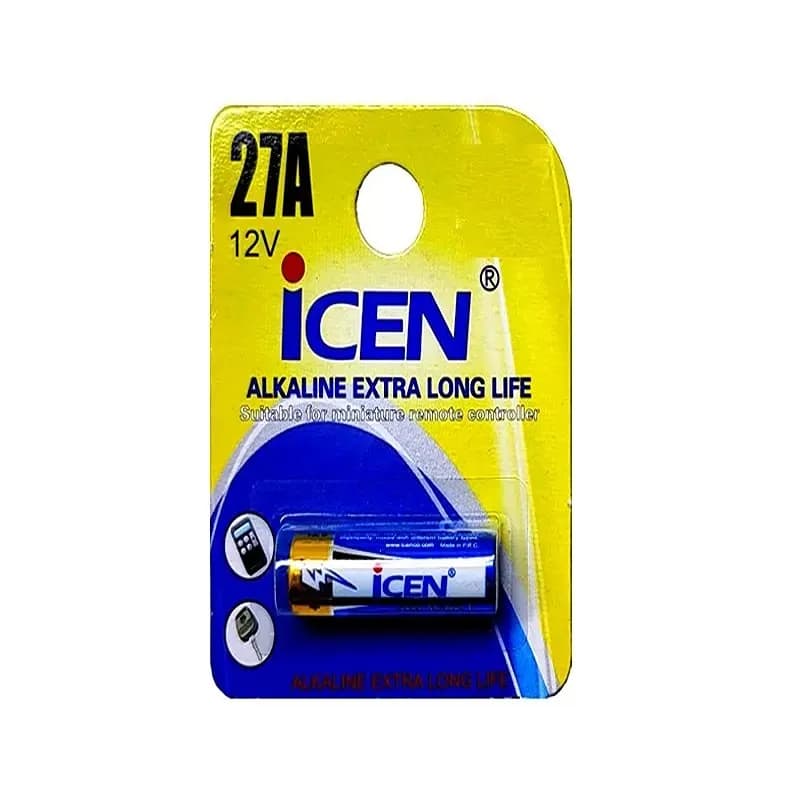 باتری 27A مارک آیسن ICEN بسته 1 عددی — تصویر ۲