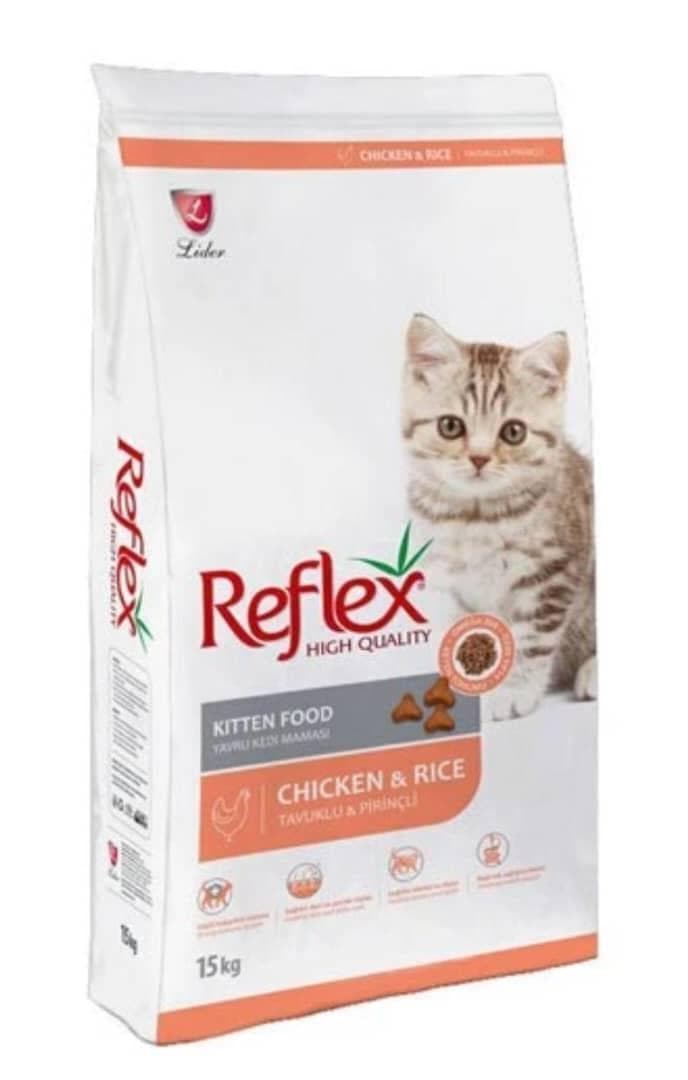 غذای خشک گربه کیتن رفلکس با طعم مرغ (Reflex High Quality Kitten) وزن 15 کیلوگرم — تصویر ۲