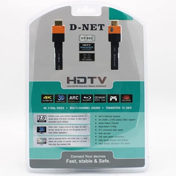کابل HDMI دی-نت مدل DT-993 V2.0 طول 5 متر — تصویر ۳