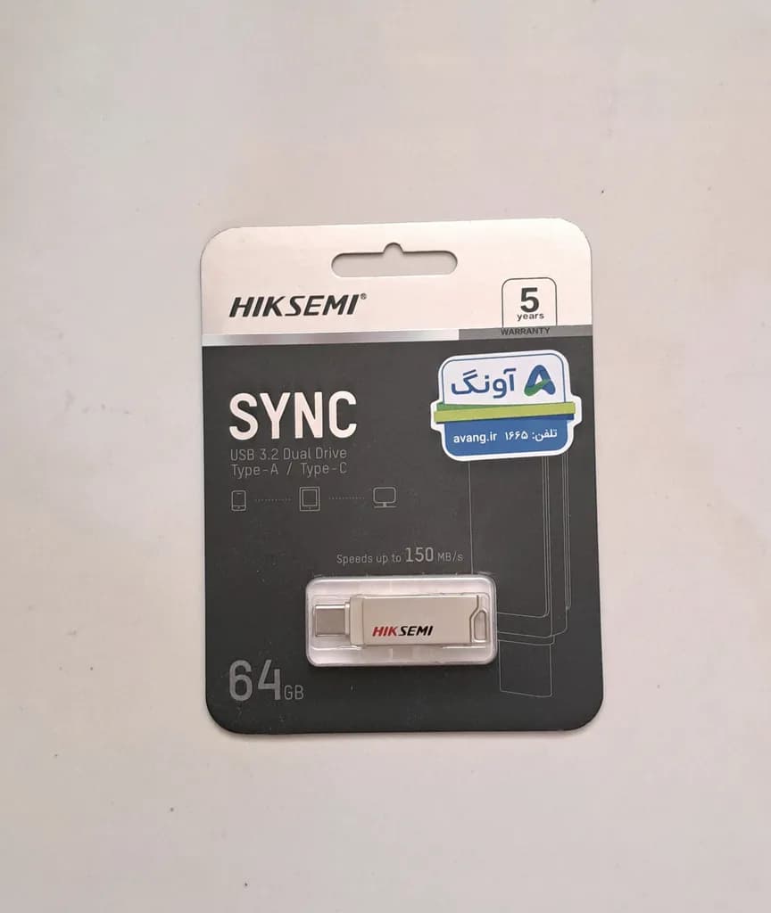 فلش مموری USB 3.2 هایک سمی مدل E327C SYNC USB3 ظرفیت 64 گیگابایت