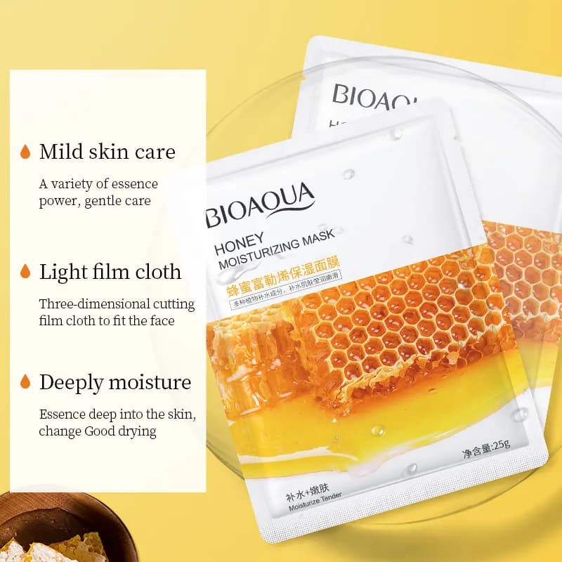 ماسک ورقه ای عسل بیواکوا (5 عددی BIOAQUA)