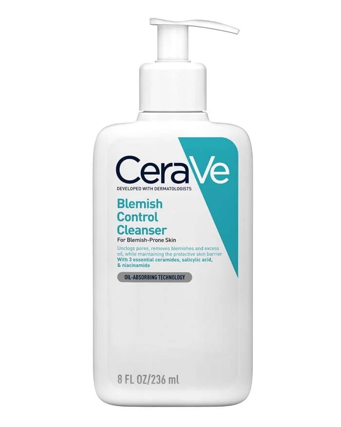 ژل شستشوی صورت ضد لک و جوش سراوی CeraVe Blemish Control Cleanser حجم236 میل — تصویر ۲