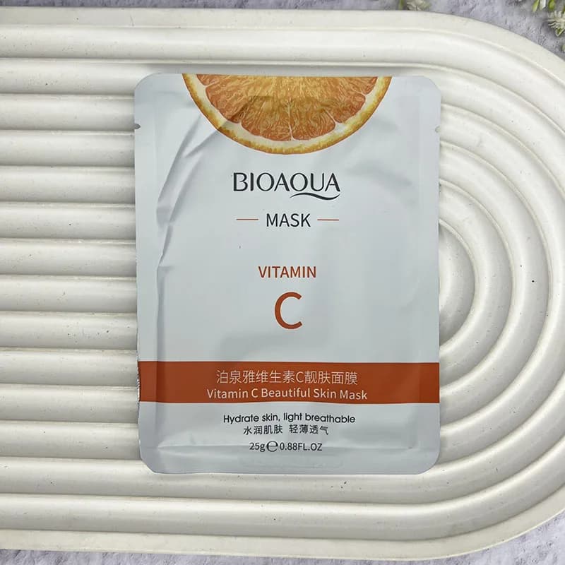 ماسک ورقه ای ویتامین سی بیواکوا ( 5 عددی)(BIOAQUA)