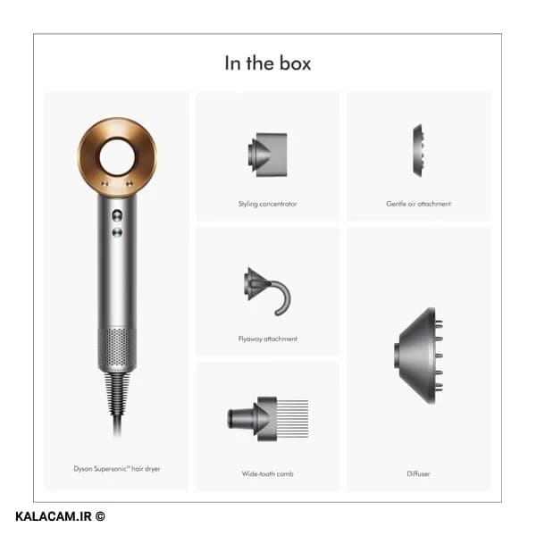 Dyson Supersonic HD07-Nickel/Copper (نقره‌ای/مسی) سشوار دایسون مدل،ارسال فوری،ضمانت اصالت مادام العمرکالا+ضمانت سلامت کالا+ضمانت تست کالا — تصویر ۶