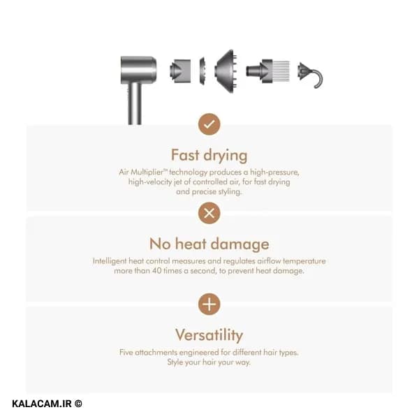 Dyson Supersonic HD07-Nickel/Copper (نقره‌ای/مسی) سشوار دایسون مدل،ارسال فوری،ضمانت اصالت مادام العمرکالا+ضمانت سلامت کالا+ضمانت تست کالا — تصویر ۵
