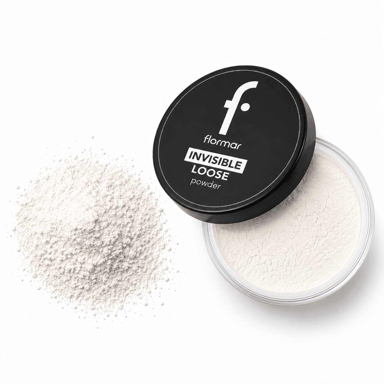 پودر فیکس بی‌رنگ (پودر بیک) فلورمار مدل Invisible Loose Powder — تصویر ۲
