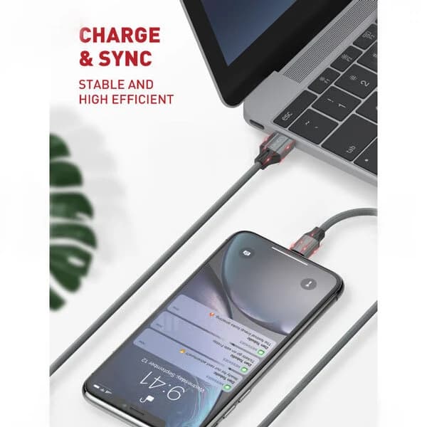 کابل تبدیل USB به USB-C الدینیو مدل LS441 طول 1 متر — تصویر ۲