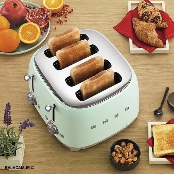 توستر 4 اسلایس سبز پاستیلی اسمگ TSF03 — تصویر ۸