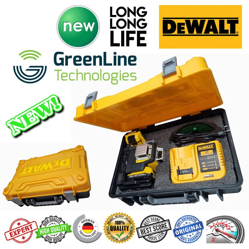 تراز لیزری نور سبز شارژی دیوالت سه بعدیDewalt Laser level 12v — تصویر ۹