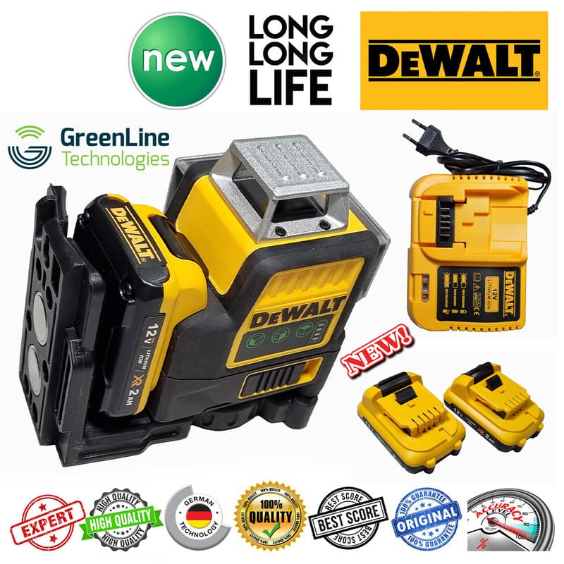 تراز لیزری نور سبز شارژی دیوالت سه بعدیDewalt Laser level 12v — تصویر ۴